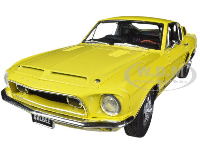 1968 Ford Shelby Mustang Gt350 Yellow Wt 6066 Release 2 1/18 Diecast Car Model By Acme