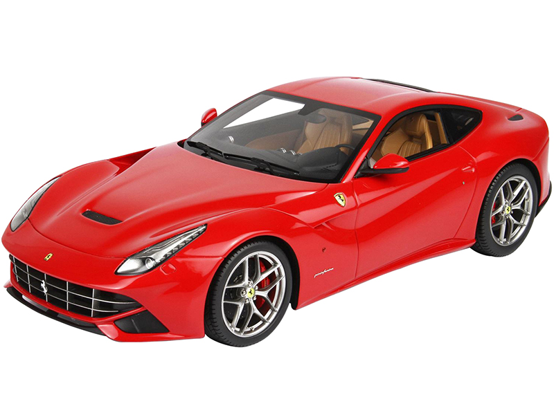 Image of Ferrari F12 Berlinetta Red Rosso Corsa 322 with DISPLAY CASE Limited Edition to 40 pieces Worldwide 1/18 Model Car by BBR