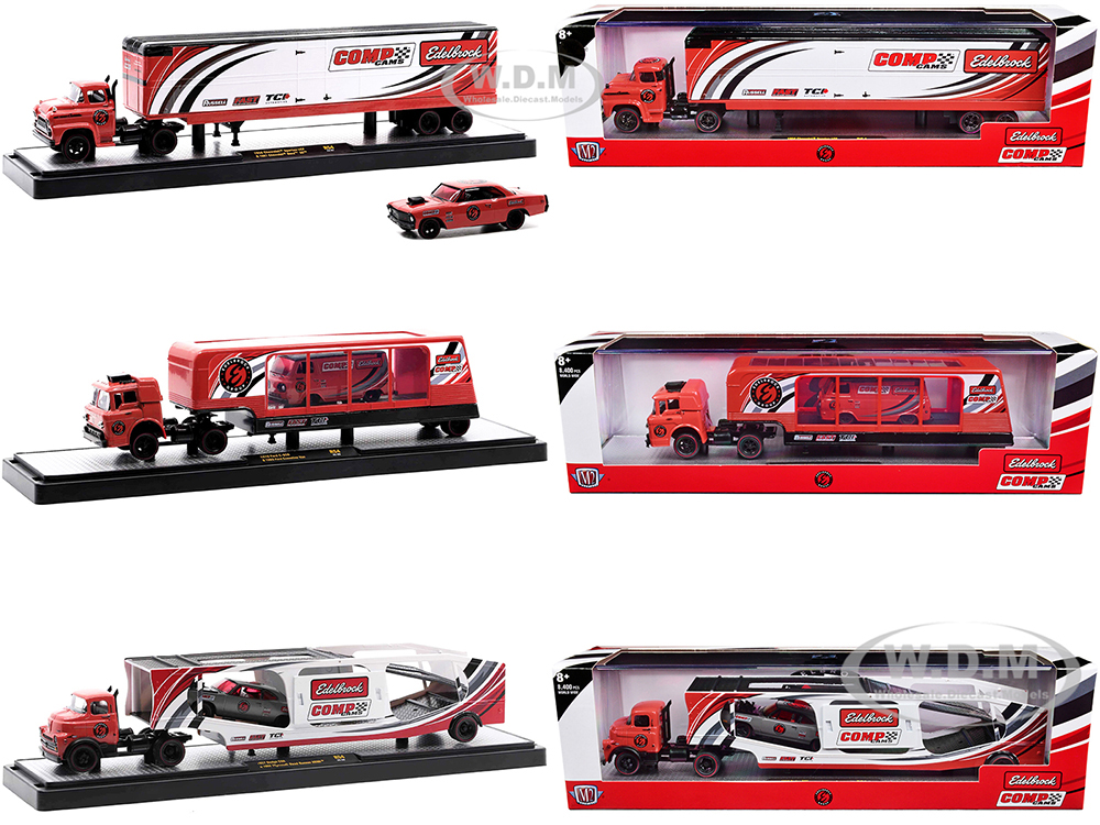 Auto Haulers Set of 3 Trucks Release 54 Limited Edition to 8400 pieces Worldwide 1/64 Diecast Model Cars by M2 Machines