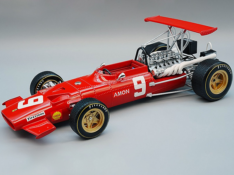 Ferrari 312 F1 1969 South Africa GP Car #9 Driver Chris Amon Limited Edition 1/18 Model Car by Tecnomodel