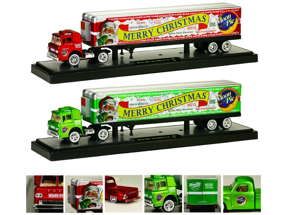 Auto Haulers Release 13 Moon Pie Christmas Edition Set of 2 pieces 1/64 Diecast Models by M2 Machines