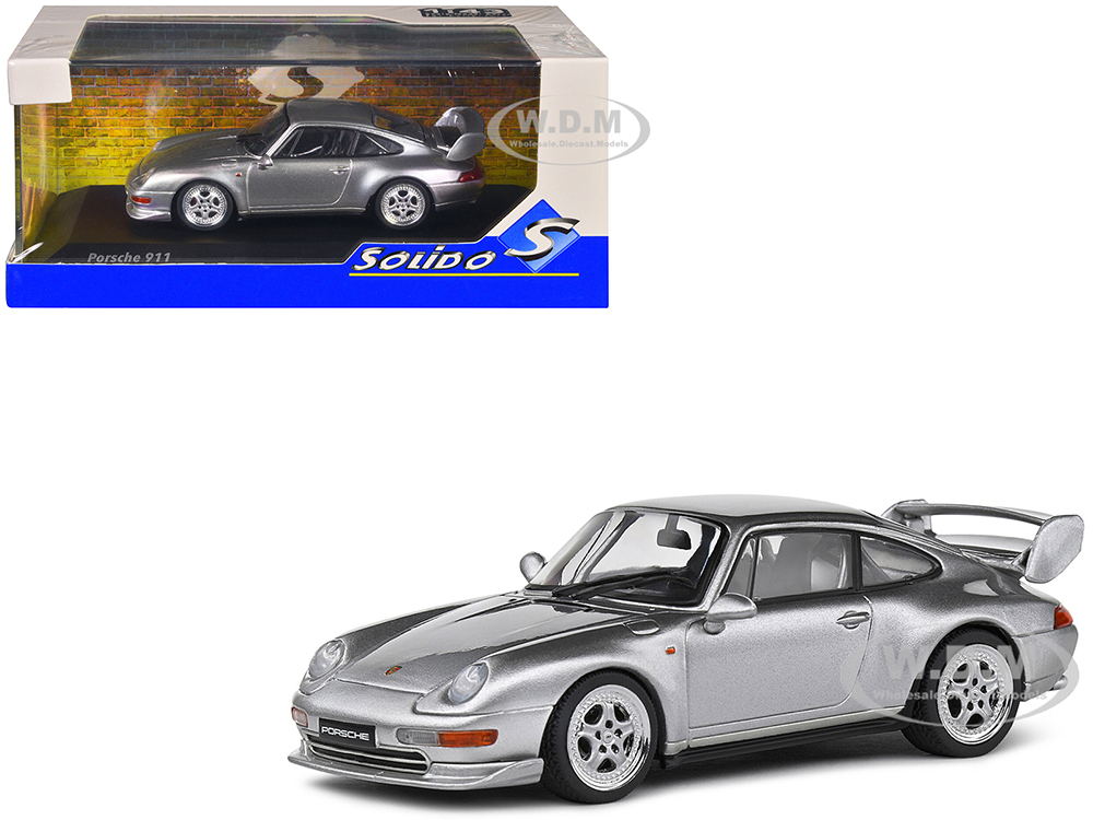 1993 Porsche 911 (993) RS Clubsport Polar Silver Metallic 1/43 Diecast Model Car by Solido