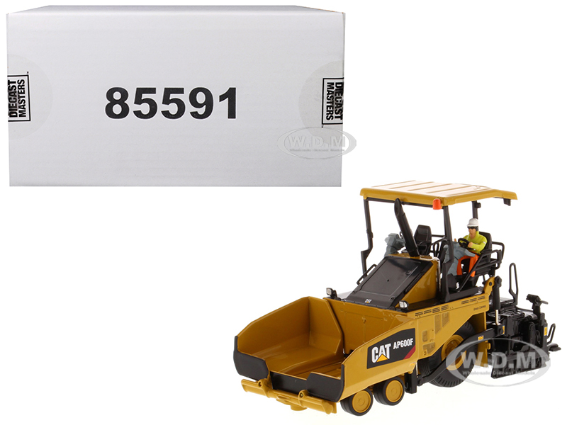 Image of CAT Caterpillar AP600F Wheeled Asphalt Paver with Operator "High Line Series" 1/50 Diecast Model by Diecast Masters