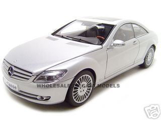 Image of Mercedes CL Class 1/18 Silver Diecast Model Car by Autoart