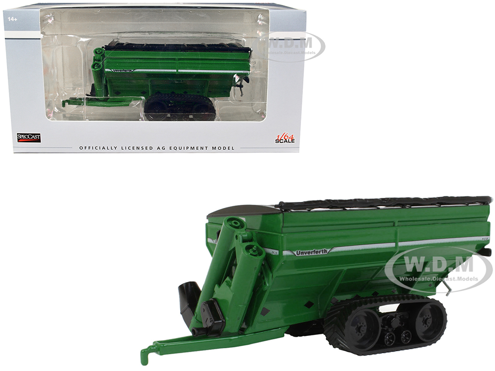 Unverferth 1120 Grain Cart with Tracks Green 1/64 Diecast Model by SpecCast