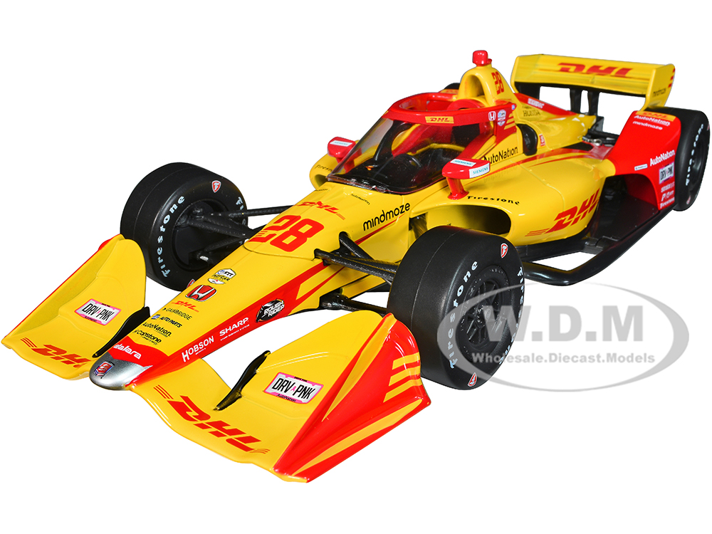 Dallara IndyCar #28 Romain Grosjean DHL Andretti Autosport (Road Course Configuration) NTT IndyCar Series (2022) 1/18 Diecast Model Car by Greenlight