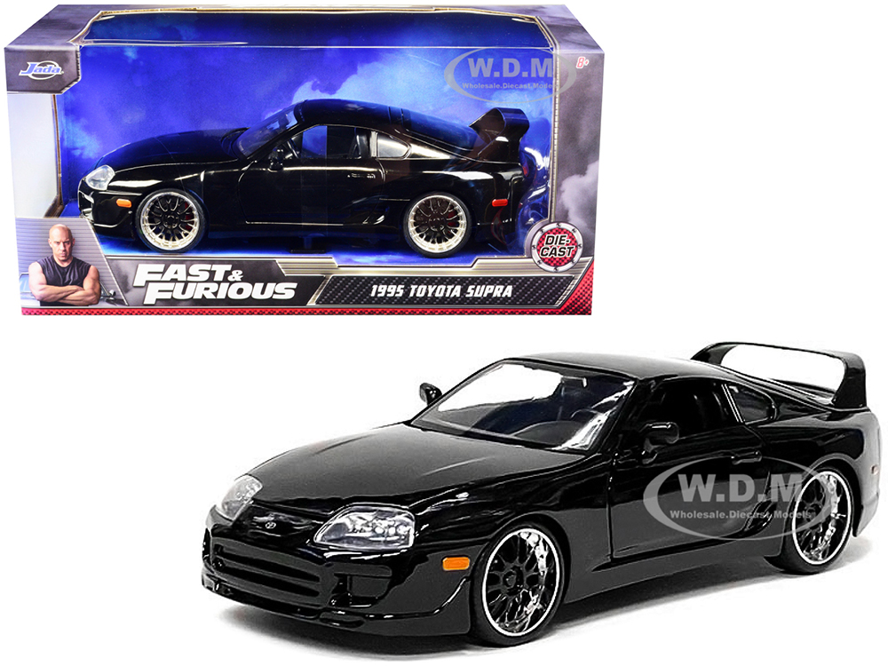 1995 Toyota Supra Black "Fast &amp; Furious" Movie 1/24 Diecast Model Car by Jada