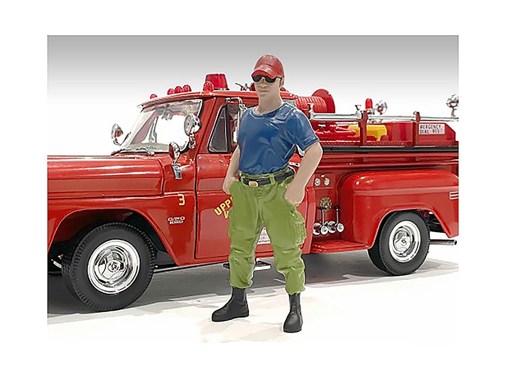 "Firefighters" Off Duty Figure for 1/18 Scale Models by American Diorama