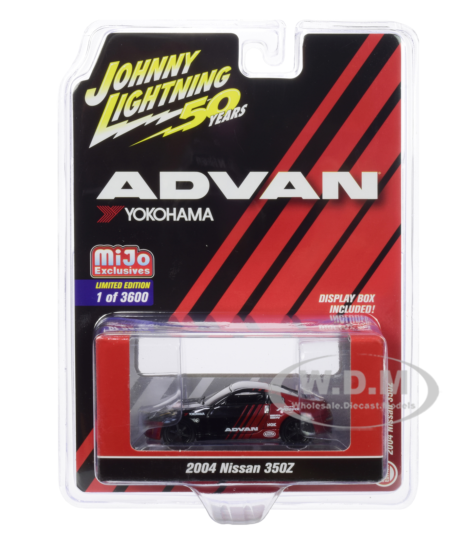 2004 Nissan 350Z ADVAN Yokohama Johnny Lightning 50th Anniversary Limited Edition to 3600 pieces Worldwide 1/64 Diecast Model Car by Johnny Lightning