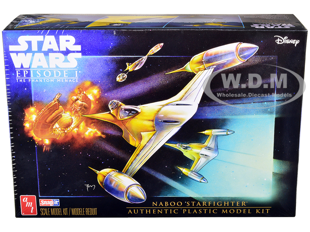 Skill 2 Model Kit Naboo Starfighter Spaceship Star Wars: Episode I - The Phantom Menace (1999) Movie 1/48 Scale Model by AMT