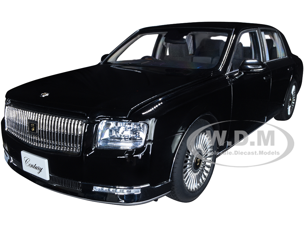 Toyota Century with Curtains RHD (Right Hand Drive) Black Special Edition 1/18 Model Car by Autoart