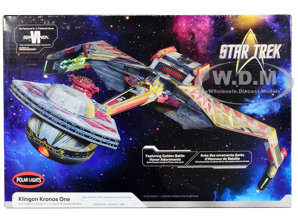 Skill 2 Model Kit Klingon Kronos One Spaceship Star Trek VI: The Undiscovered Country (1991) Movie 1/350 Scale Model by Polar Lights