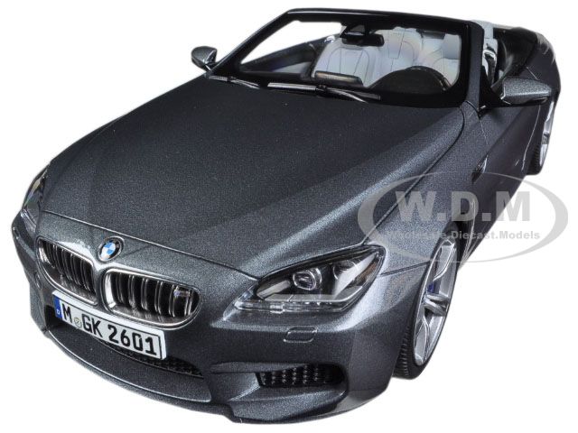 Image of BMW M6 F12M Convertible Space Grey 1/18 Diecast Car Model by Paragon