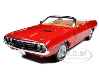 1970 Dodge Challenger R/T Convertible Rallye Red 1/18 Diecast Car Model by Greenlight