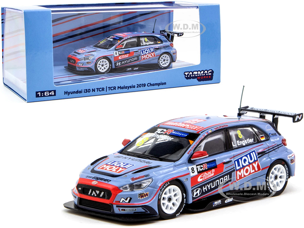 Image of Hyundai i30 N TCR 8 Luca Engstler Champion TCR Malaysia (2019) 1/64 Diecast Model Car by Tarmac Works