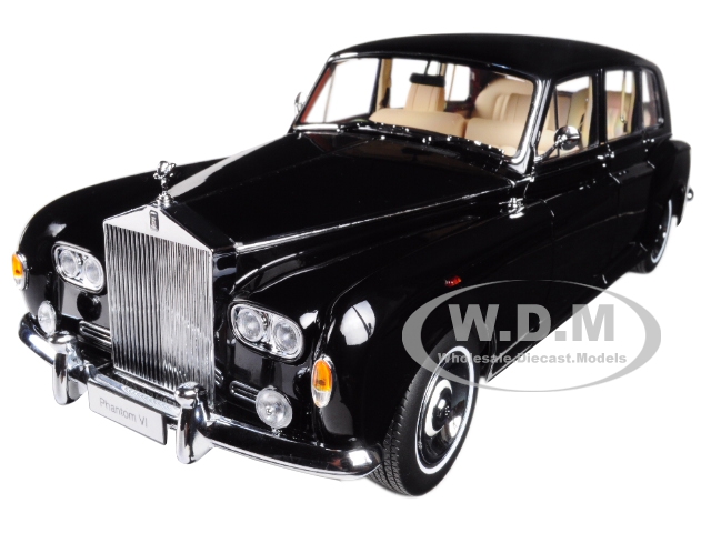 Rolls Royce Phantom Vi Black 1/18 Diecast Model Car By Kyosho