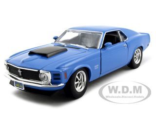 1970 Ford Mustang Boss 429 Blue 1/24 Diecast Model Car by Motormax