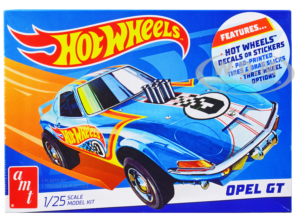 Skill 2 Model Kit Hot Wheels Opel GT 3-in-1 Kit 1/25 Scale Model by AMT