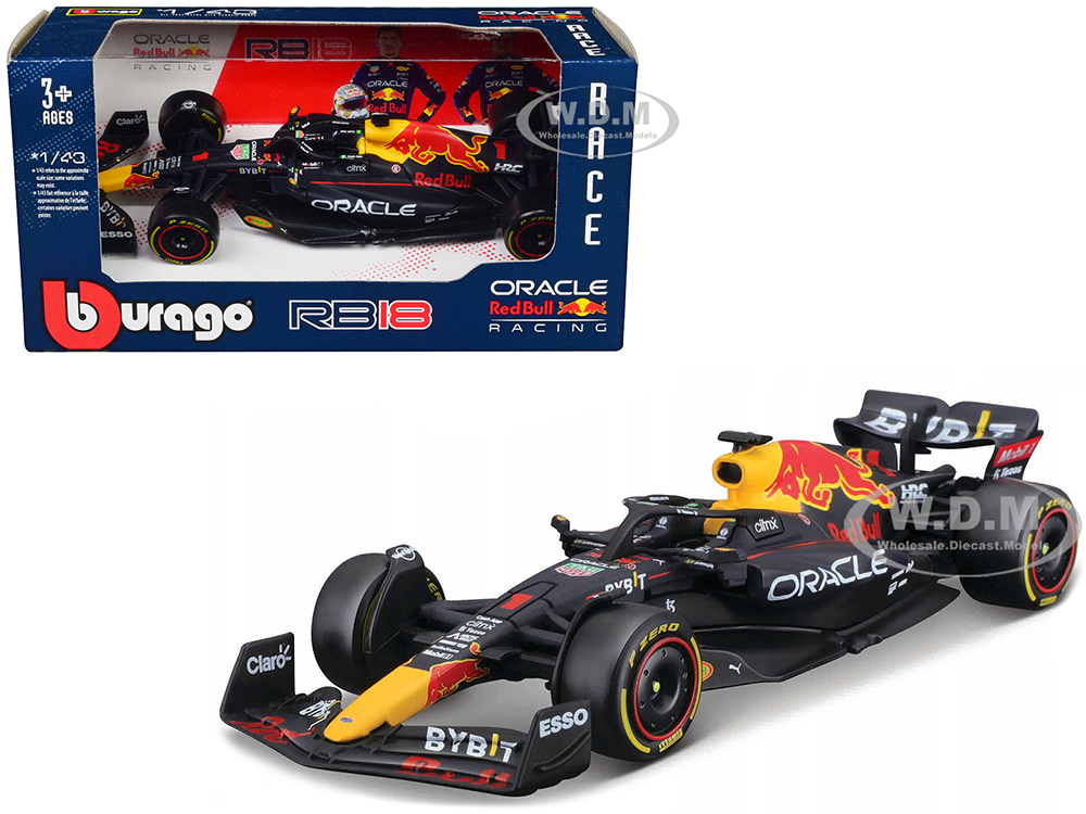 Red Bull Racing RB18 1 Max Verstappen "Formula One F1 World Championship" (2022) 1/43 Diecast Model Car by Bburago