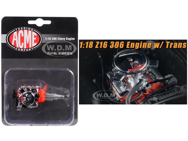 Image of Engine and Transmission Replica Z16 396 from 1965 Chevelle Malibu 1/18 by ACME