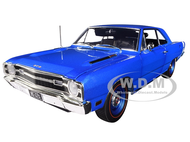 1969 Dodge Dart Gts 440 B5 Blue Metallic With White Stripe Limited Edition To 666 Pieces Worldwide 1/18 Diecast Model Car By Acme