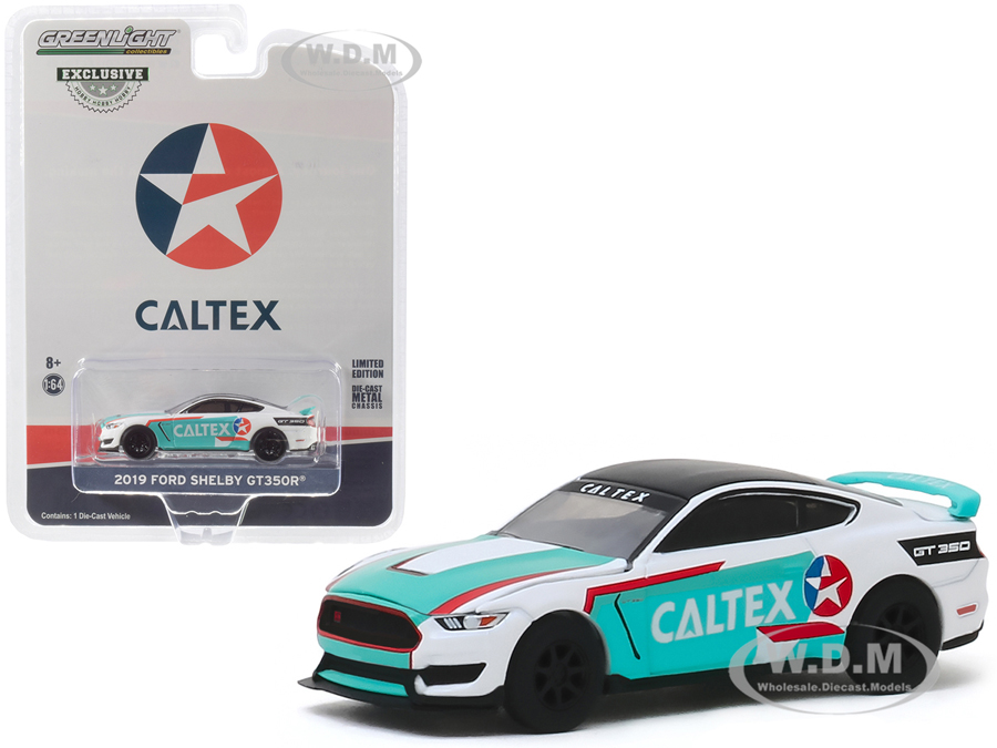 2019 Ford Mustang Shelby Gt350r "caltex" "hobby Exclusive" 1/64 Diecast Model Car By Greenlight