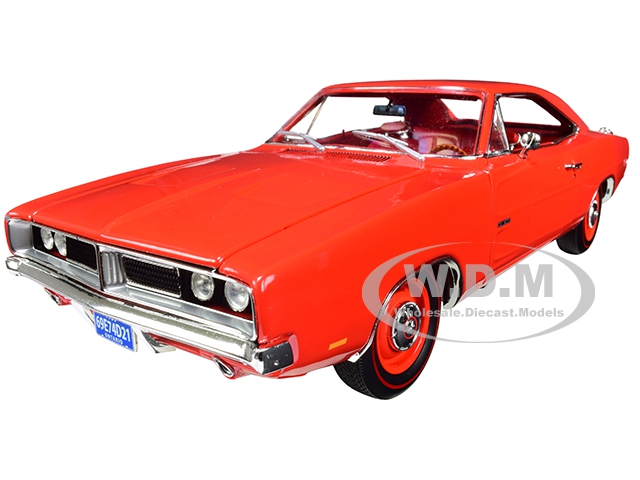 Image of 1969 Dodge Charger R/T Charger Red with Red Interior "Class of 1969" Limited Edition to 1002 pieces Worldwide 1/18 Diecast Model Car by Autoworld