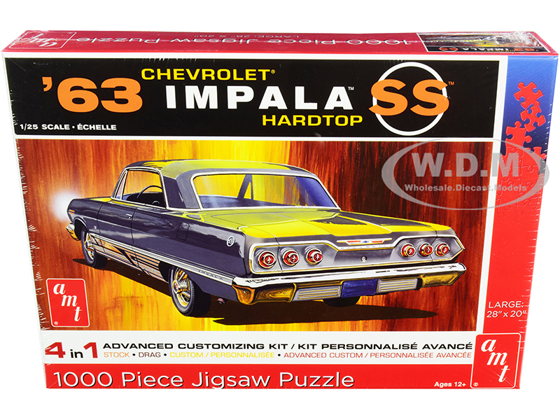 Jigsaw Puzzle 1963 Chevrolet Impala SS Hardtop MODEL BOX PUZZLE (1000 piece) by AMT