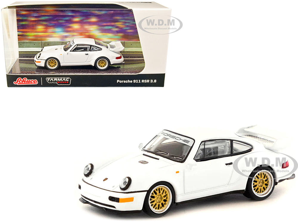 Porsche 911 RSR 3.8 White "Collab64" Series 1/64 Diecast Model Car by Schuco &amp; Tarmac Works