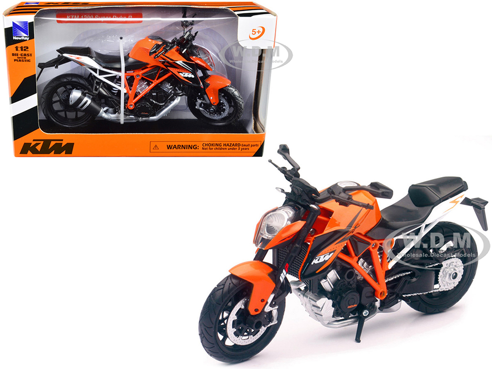 KTM 1290 Super Duke R Motorcycle Orange 1/12 Diecast Model by New Ray