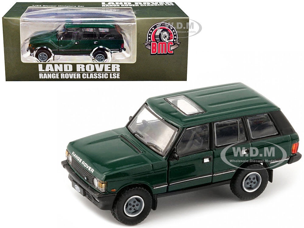 Land Rover Range Rover Classic LSE RHD (Right Hand Drive) Green With Sunroof With Extra Wheels 1/64 Diecast Model Car By BM Creations