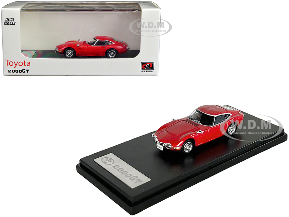 Toyota 2000GT RHD (Right Hand Drive) Red 1/64 Diecast Model Car By LCD Models