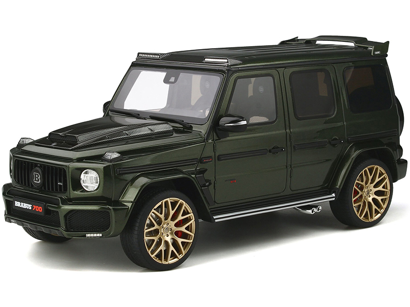 Image of Mercedes Benz Brabus 700 Widestar G-Class Green Metallic with Gold Wheels Limited Edition to 999 pieces Worldwide 1/18 Model Car by GT Spirit