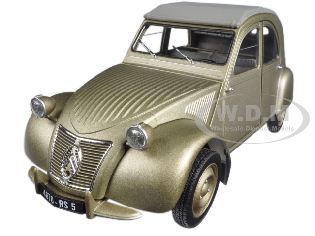 Image of 1950 Citroen 2CV A Gold 1/18 Diecast Model Car by Norev