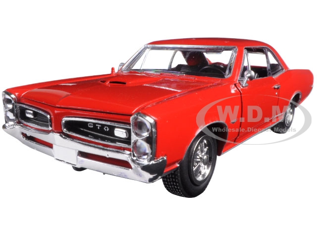 1966 Pontiac GTO Red Muscle Car Collection 1/25 Diecast Model Car by New Ray
