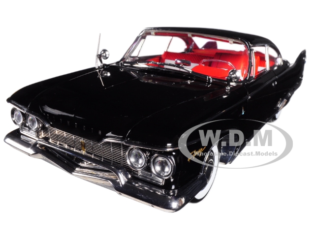 Image of 1960 Plymouth Fury Hard Top Jet Black Platinum Edition 1/18 Diecast Model Car by Sunstar