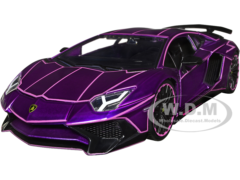 Lamborghini Aventador SV Candy Purple with Pink Graphics 