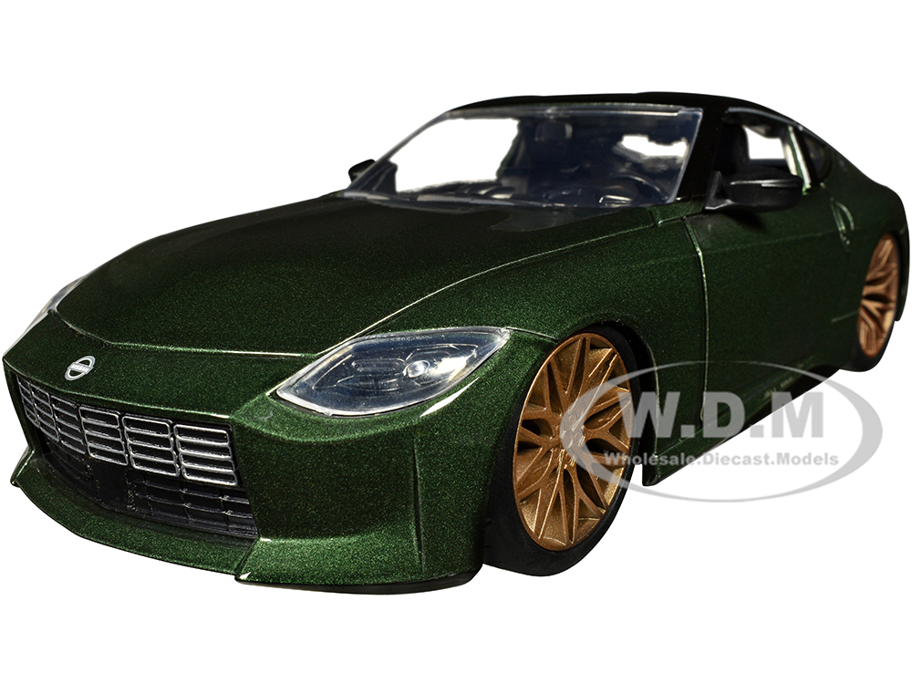 2023 Nissan Z Dark Green Metallic with Black Top "Fast X" (2023) Movie "Fast & Furious" Series 1/24 Diecast Model Car by Jada