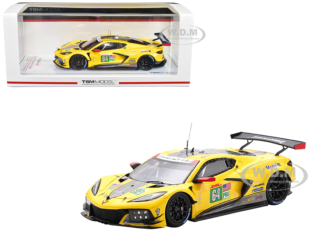 Chevrolet Corvette C8.R 64 Tommy Milner - Nick Tandy "Corvette Racing" 2nd Place GTE PRO WEC 1000 Miles of Sebring (2022) 1/43 Model Car by True Scal