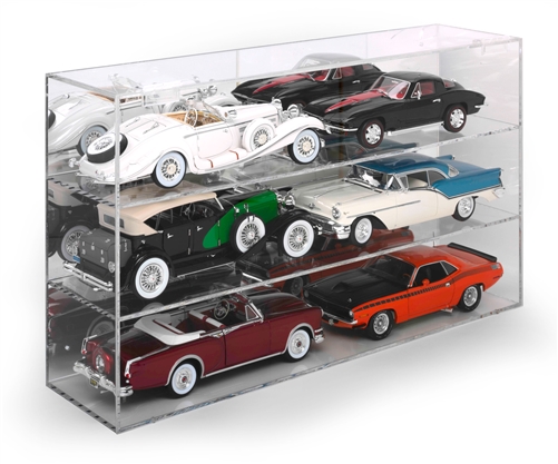 6 Car Acrylic Display Show Case for 1/18 Scale Models by Auto World