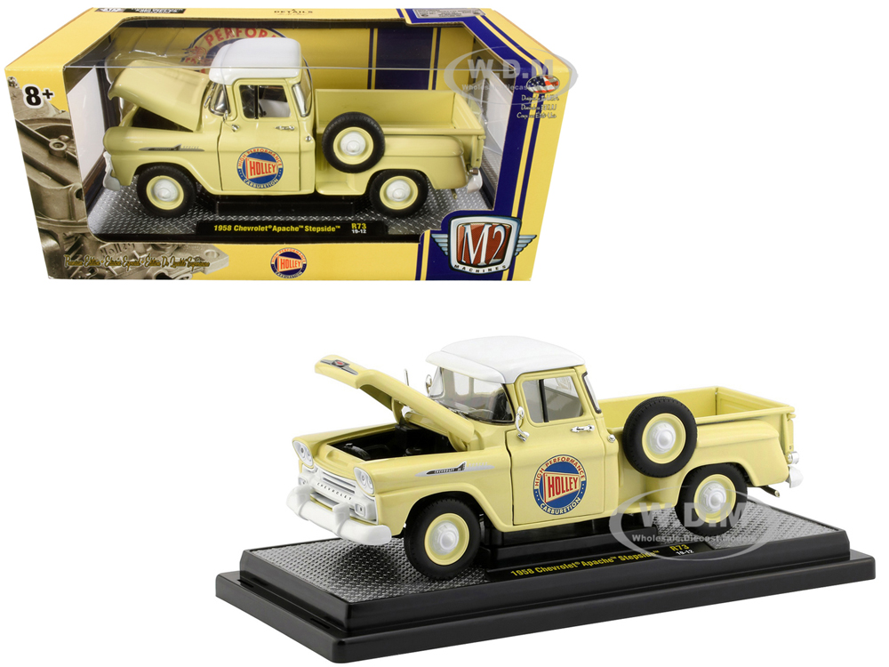 1958 Chevrolet Apache Stepside Pickup Truck Rich Cream with White Top 