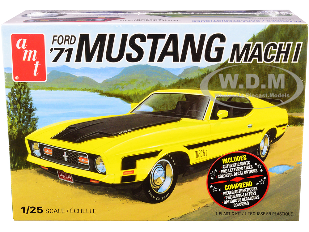 Skill 2 Model Kit 1971 Ford Mustang Mach I 1/25 Scale Model by AMT