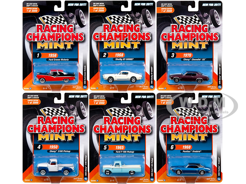 2017 Mint Release 3 Set B Set of 6 Cars 1/64 Diecast Model Cars by Racing Champions
