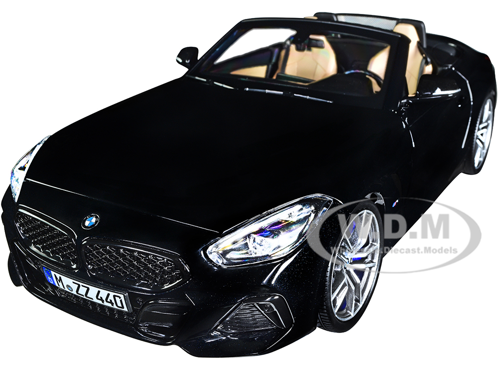 2019 BMW Z4 Convertible Black Metallic 1/18 Diecast Model Car by Norev