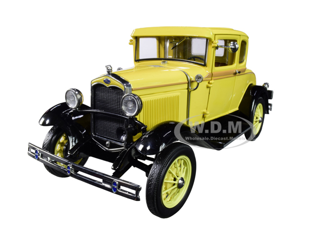 Image of 1931 Ford Model A Coupe Bronson Yellow 1/18 Diecast Model Car by SunStar