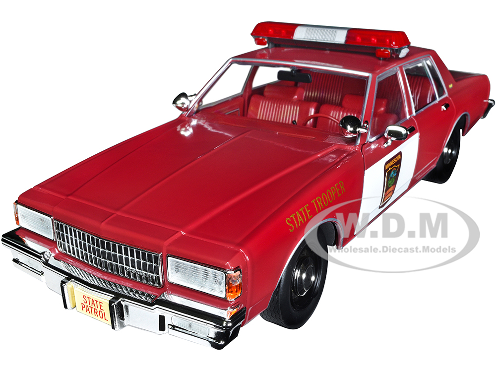 1987 Chevrolet Caprice Burgundy with Burgundy Interior "Minnesota State Trooper" "Fargo" (1996) Movie "Artisan Collection" 1/18 Diecast Model Car by