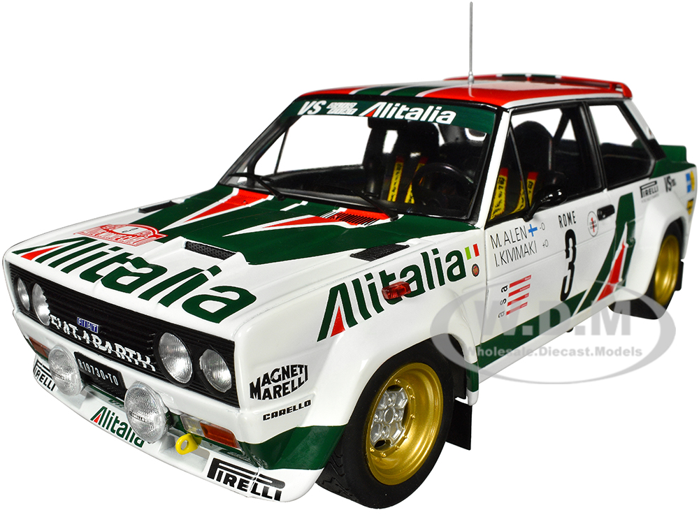 Fiat 131 Abarth #3 Markku Alen - Ilkka Kivimaki 3rd Place Rallye Montecarlo (1979) Competition Series 1/18 Diecast Model Car by Solido