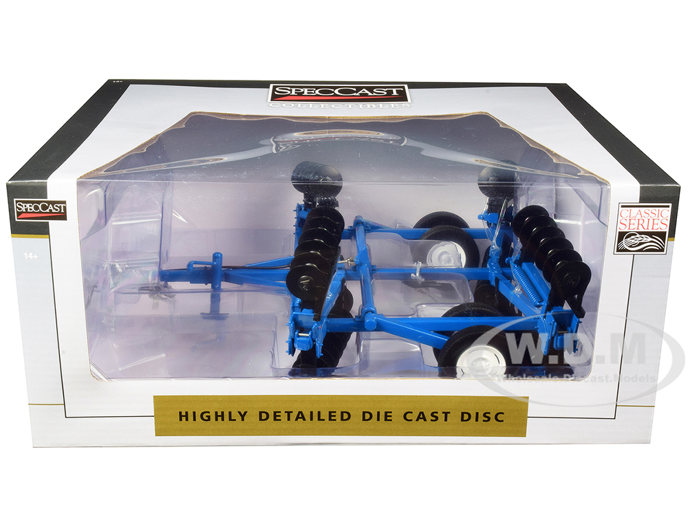 Disc Harrow with Folding Wings Blue "Classic Series" 1/16 Diecast Model by SpecCast