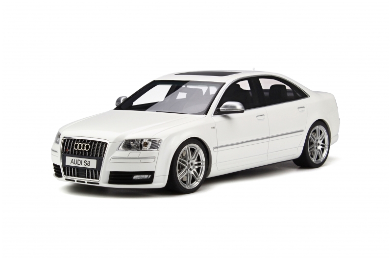 Image of Audi S8 D3 Ibis White Limited Edition to 999 pieces Worldwide 1/18 Model Car by Otto Mobile