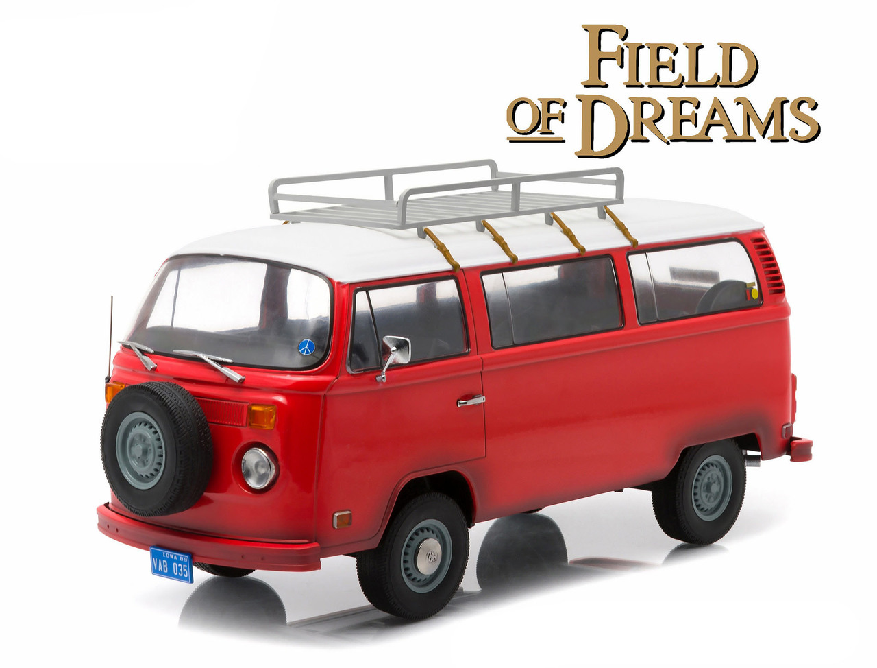 1973 Volkswagen Type 2 Bus (T2B) Field of Dreams Movie (1989) 1/18 Diecast Model by Greenlight